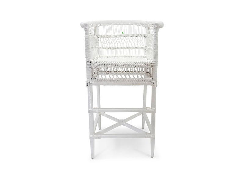 White Bar Stool Front